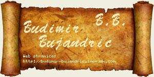 Budimir Bujandrić vizit kartica